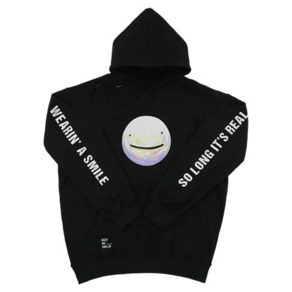 Dream Mask Adult Keep on Smilin Cotton Graphic Pullover Hoodie Size 2XL‎